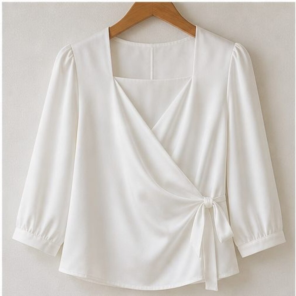 White Ruffle Blouse